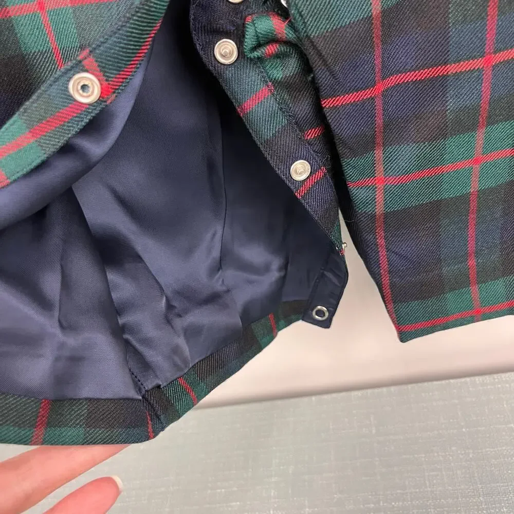 Ralph Lauren Cotton Bodysuit & Plaid Overall Set 6-9 Months NWT